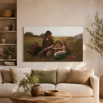 Winslow Homer - A dinnye evő fiúk vászonkép