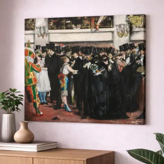 Édouard Manet - Álarcosbál az Operában vászonkép