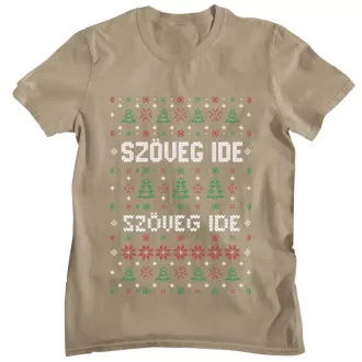 Egyedi szöveges fenyősávos minta - Férfi Póló
