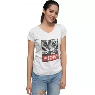 MEOW - Női V Nyakú Póló