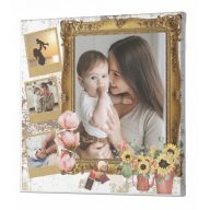 Vintage Fényképes Vászonkép Anyukáknak (4 képpel)