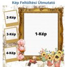 Vintage Fényképes Vászonkép Anyukáknak (4 képpel)