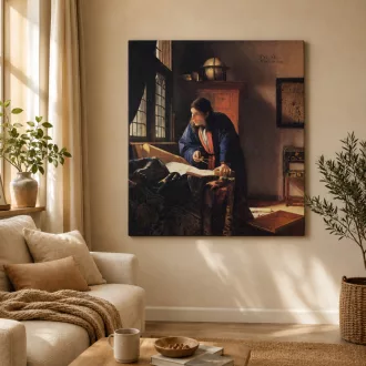 Johannes Vermeer - A földrajztudós vászonkép