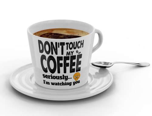 Don't touch my coffee, seriously I'm watching you - Kávéscsésze (Ajándék kistányérral)