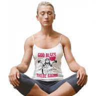God Bless These Gains - Női Spagetti Top