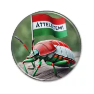 Áttelelt Zászlós Poloska Kitűző (3 féle méretben)