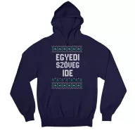Egyedi szöveges nagybetűs minta - Unisex Kapucnis Pulóver