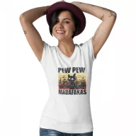 Pew-Pew Madafakas - Női V Nyakú Póló