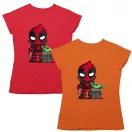 Deadpool és Baby Yoda - Karácsonyi Női Póló