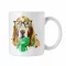 Basset Hound vízfestmény - Fehér Bögre