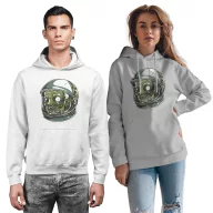 Zombie űrhajós sisak - Unisex Kapucnis Pulóver