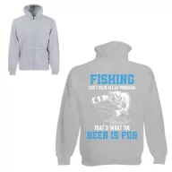   Fishing can't solve all my problem - Unisex Zipzáros Pulóver