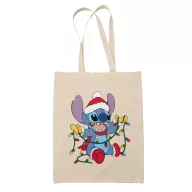 Stitch Karácsonyi Égők - Karácsonyi Vászontáska