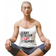 Eat Sleep Lift Repeat - Női Spagetti Top