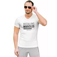 Installing muscles - Férfi V Nyakú Póló