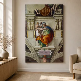 Michelangelo Buonarroti - Delfoi szibilla vászonkép
