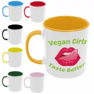 Vegán csajszi - Színes Bögre