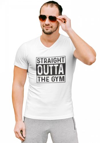 Straight outta the gym - Férfi V Nyakú Póló