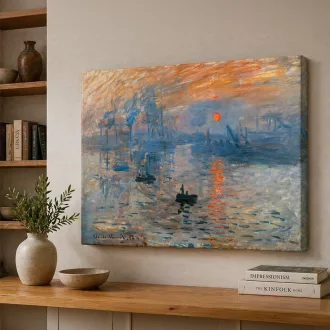 Claude Manet - Impresszió, a felkelő nap vászonkép