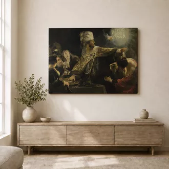 Rembrandt van Rijn - Belsazár lakomája vászonkép