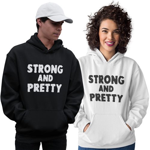 Strong and Pretty - GYM Fitness Unisex Kapucnis Pulóver