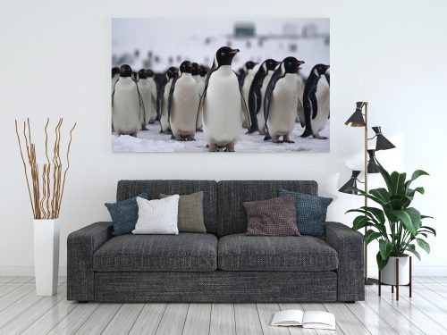Ai Generált Állatos Vászonkép - Pingvin Csapat