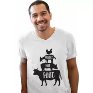 Barátok nem étel - Férfi V Nyakú Póló