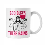 God Bless These Gains - Fehér Bögre