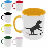 Gördeszkás kutya - Színes Bögre