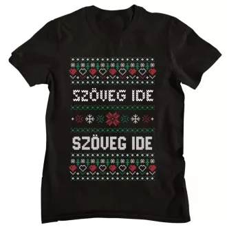 Egyedi szöveges szíves minta - Férfi Póló
