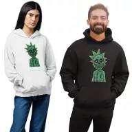 Zombi Rick és Morty - Unisex Kapucnis Pulóver