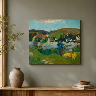 Paul Gauguin - A disznópásztor vászonkép
