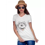 Boho pillangó - Női V Nyakú Póló