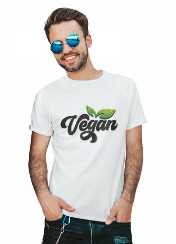 Színes Vegan logó - Férfi Póló