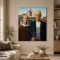Grant Wood - Az Amerikai gótika vászonkép