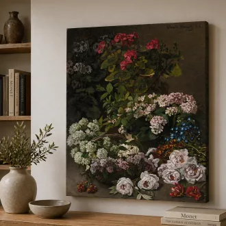 Claude Manet - Csendélet virágokkal vászonkép