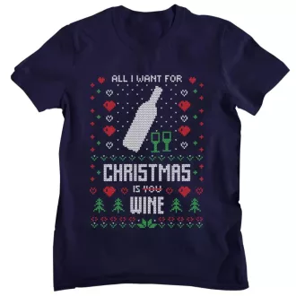 All I want for Christmas is wine - Férfi Póló