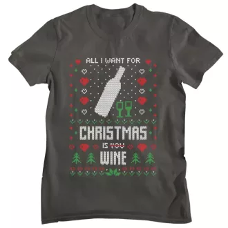 All I want for Christmas is wine - Férfi Póló