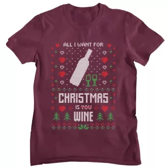 All I want for Christmas is wine - Férfi Póló