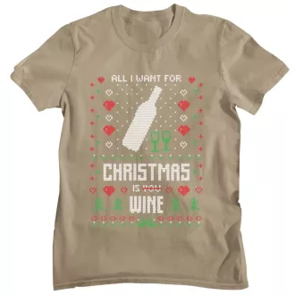All I want for Christmas is wine - Férfi Póló