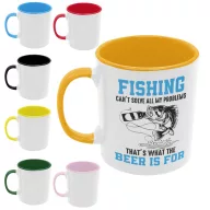 Fishing can't solve all my problem - Színes Bögre