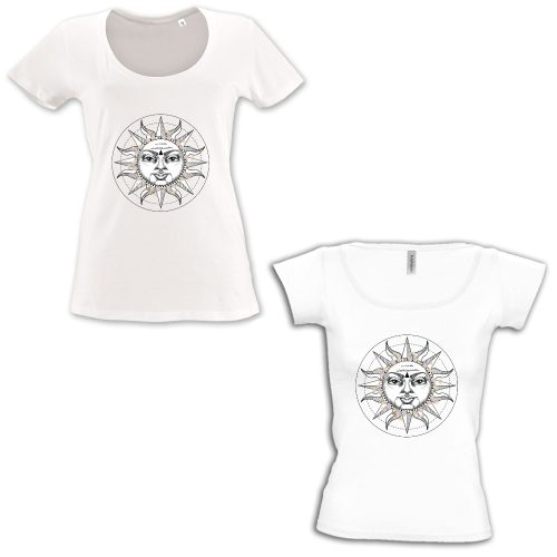 Nap szimbólum - Mély kivágású & Csónaknyakú Női Póló