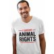 I support animal rights - Férfi V Nyakú Póló
