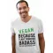 Badass Vegan - Férfi V Nyakú Póló