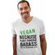 Badass Vegan - Férfi V Nyakú Póló