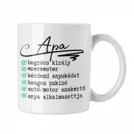 Apa képességei - Fehér Bögre