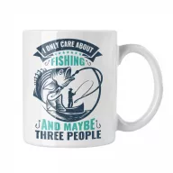 I only care about fishing - Fehér Bögre