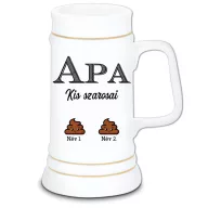   Apa kis szarosai (Személyre szabható) - Kerámia Söröskorsó