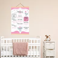   Babaszoba Dekoráció - Egy éves Szülinapi tábla kislányoknak (személyre szabható)