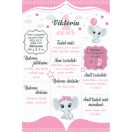 Babaszoba Dekoráció - Egy éves Szülinapi tábla kislányoknak (személyre szabható)